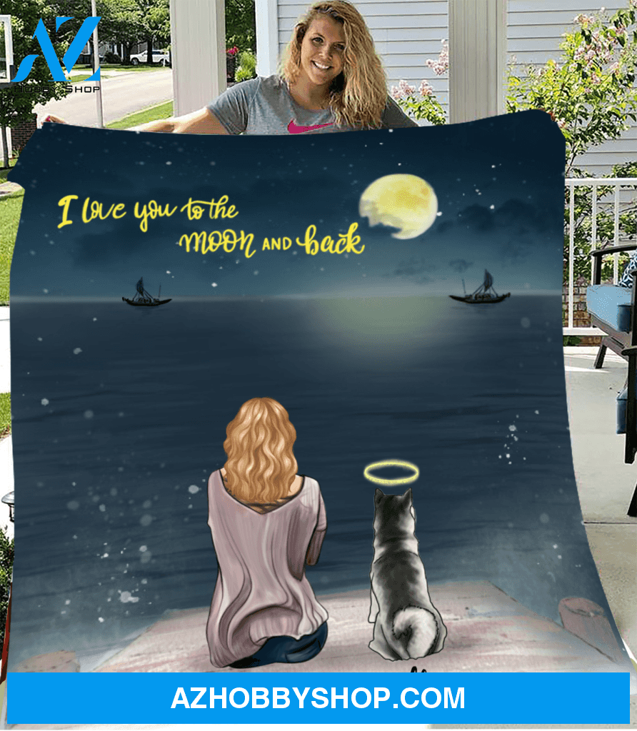 Personalized Mother's Day Gift For Dog Mom - Mom and 1 Dog Personalized Fleece Blanket - Best Friend Fur ever - Gift ideas for dog moms