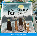 Personalized Mother's Day Gift For Dog Mom - Mom & Upto 5 Dogs Personalized Quilt Blanket - Bestfriends Fur-ever - Gift idea for dog moms