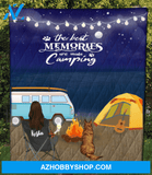 Personalized Mother's Day Gift For Dog Mom - Mom & 1 Dog Night Beach Camping Quilt - Life is better around the campfire - Gift idea for dog moms