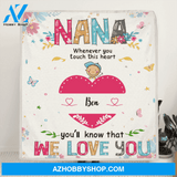 Personalized Mother's Day Gift For Grandma - 1 Kid Fleece Blanket - Nana You'll Know That We Love You
