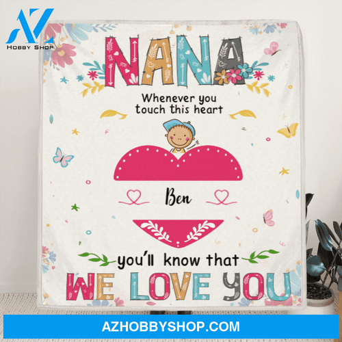 Personalized Mother's Day Gift For Grandma - 1 Kid Fleece Blanket - Nana You'll Know That We Love You