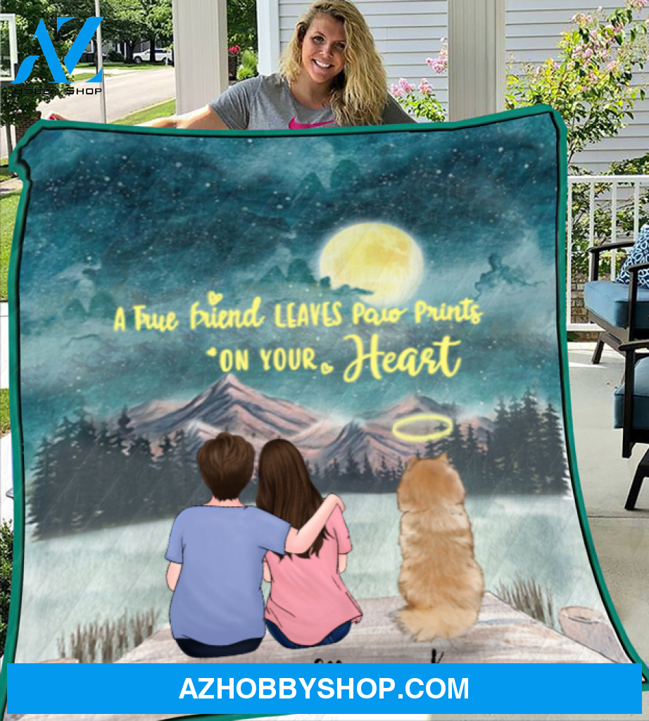 Personalized Mother's Day Gift From Daughter To Mom - Mom With 1 Daughter & 1 Dog Fleece Blanket - Best Mother's Day Gift Idea - Best Friends Fur-ever