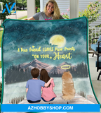 Personalized Mother's Day Gift From Daughter To Mom - Mom With 1 Daughter & 1 Dog Fleece Blanket - Best Mother's Day Gift Idea - Best Friends Fur-ever