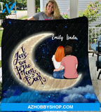 Personalized Mother's Day Gift From Daughter to Mom - Mom with 1 Daughter Night Sky Quilt Blanket - Best mother’s day gift ideas - I love you to the moon and back