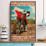 Personalized Motocross Poster Canvas With Custom Name & Number Vintage Style Dirt Bike Gifts 18X12