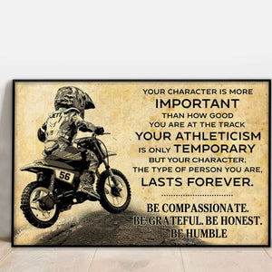 Personalized Motocross Poster, Canvas with custom Name & Number, Vintage Style, Dirt Bike Gifts NTB0129B04DP