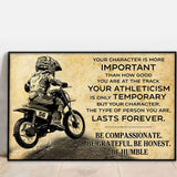 Personalized Motocross Poster, Canvas with custom Name & Number, Vintage Style, Dirt Bike Gifts NTB0129B04DP