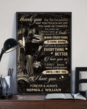 Personalized Motorcycling Way You Touch My Life Custom Name Vertical Poster/ Matte Canvas No Frame