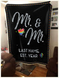 Personalized Mr And Mr - LGBT Blanket Gift For Couple LGBT Birthday Gift Bedding Couch Sofa Soft And Comfy Cozy