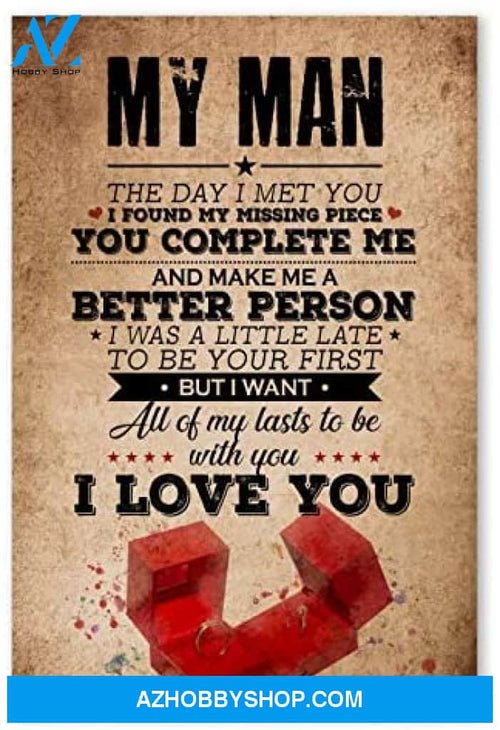 Personalized My Man Romantic Gifts For Husband Posters