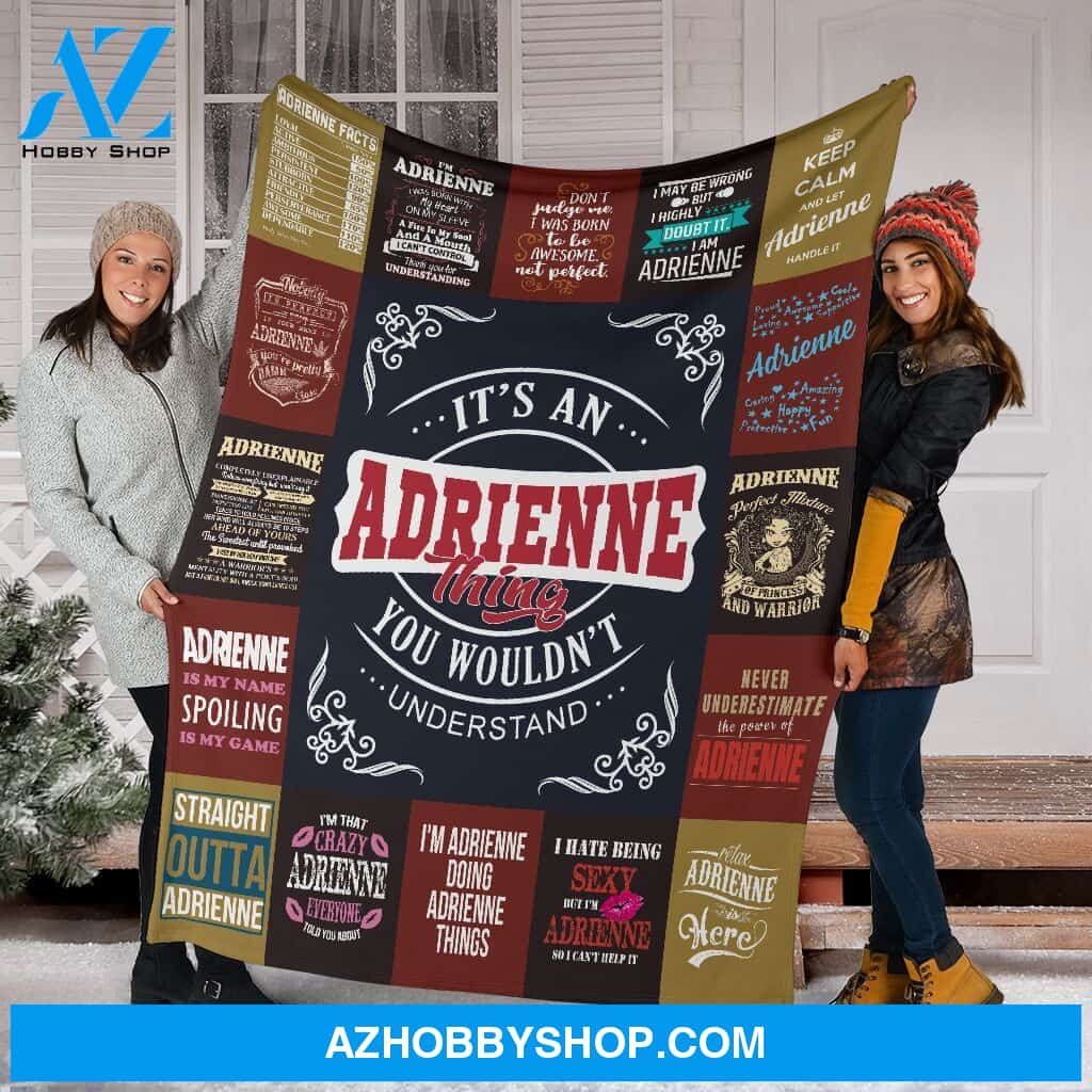 Personalized Name Adrienne Premium Fleece Blanket