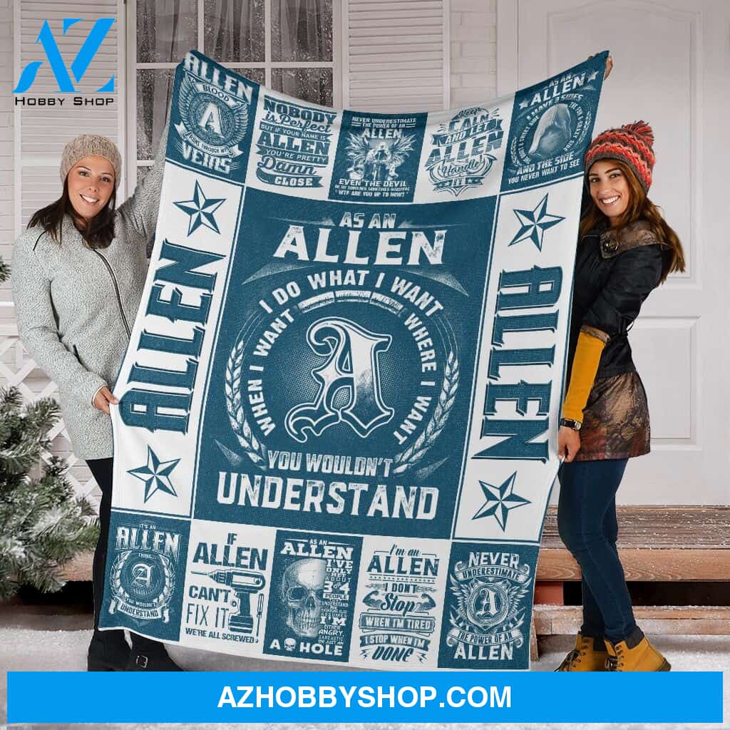 Personalized Name Allen Fleece Blanket