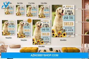Personalized Name And Photo Dog When I Saw You Canvas Print Wall Art - Matte Canvas 1
