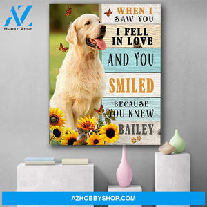 Personalized Name And Photo Dog When I Saw You Canvas Print Wall Art - Matte Canvas 1