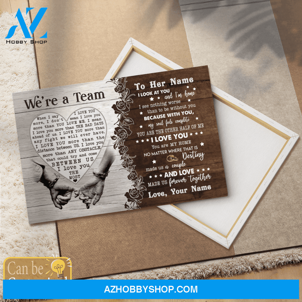 Personalized Name Custom Canvas Destiny Make Us A Couple - Best Gift For Wife Hot Christmas Gifts 2021