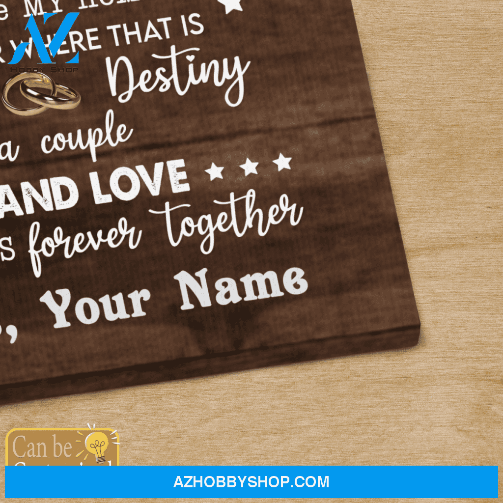 Personalized Name Custom Canvas Destiny Make Us A Couple - Best Gift For Wife Hot Christmas Gifts 2021