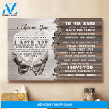 Personalized Name Custom Canvas I Choose You - Best Gift For Husband Hot Christmas Gifts 2021