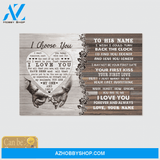 Personalized Name Custom Canvas I Choose You - Best Gift For Husband Hot Christmas Gifts 2021