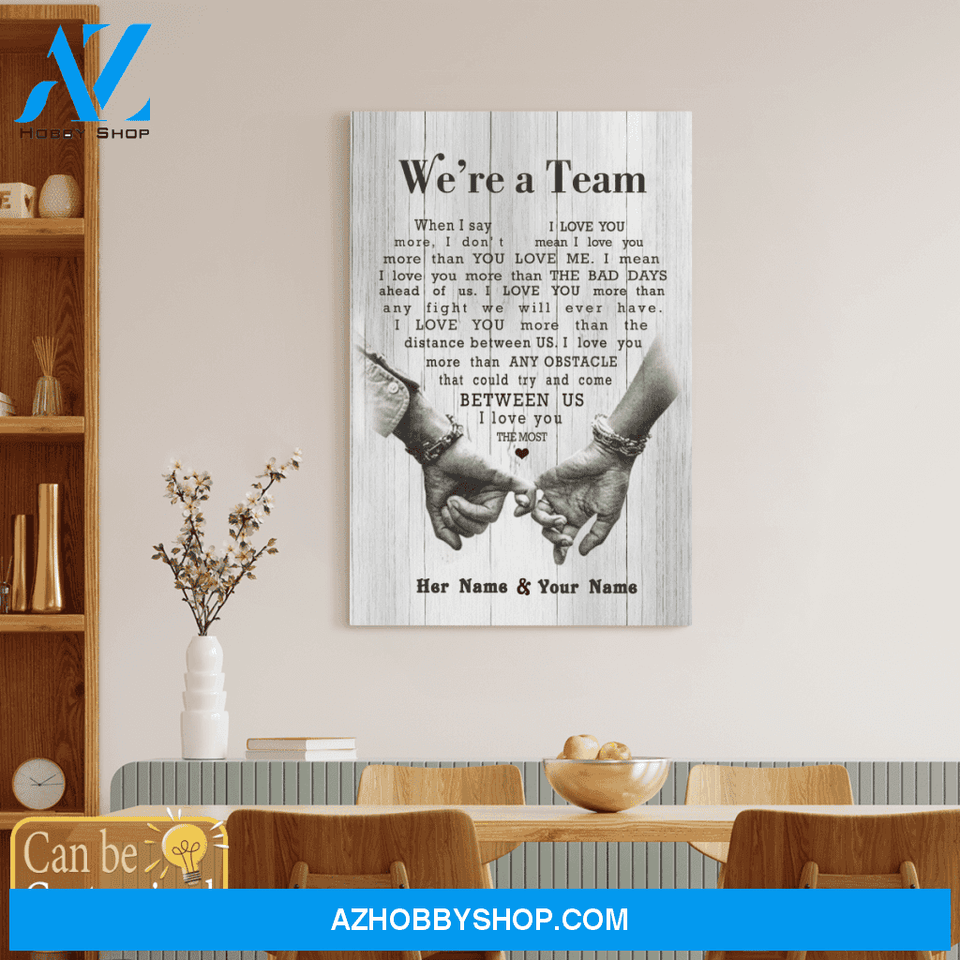 Personalized Name Custom Canvas When I Say Love - Mean I Love You More - Gift For Couple Christmas Gifts 2021