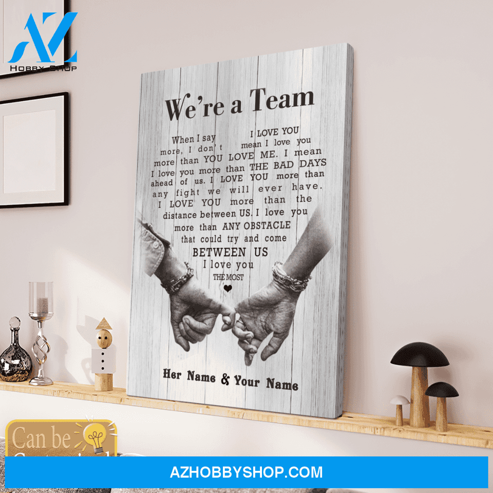 Personalized Name Custom Canvas When I Say Love - Mean I Love You More - Gift For Couple Christmas Gifts 2021