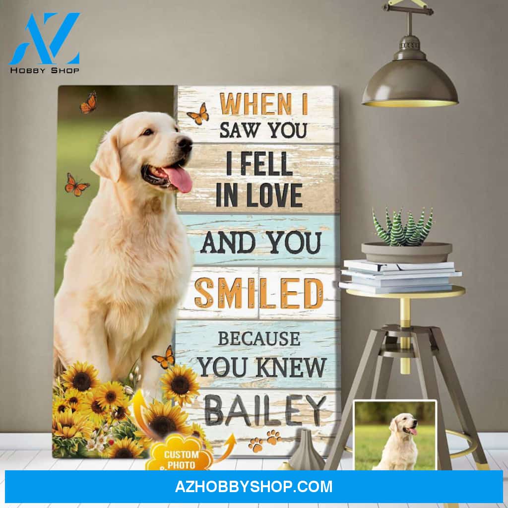 Personalized Name Photo When I Saw You Canvas Wall Art Decor