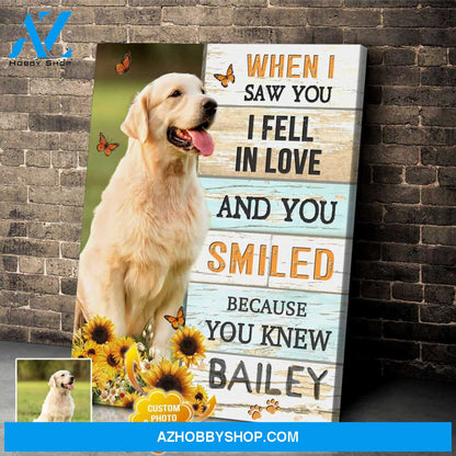 Personalized Name Photo When I Saw You Canvas Wall Art Decor