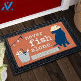 Personalized Never Fish Alone Doormat - 18" x 30"