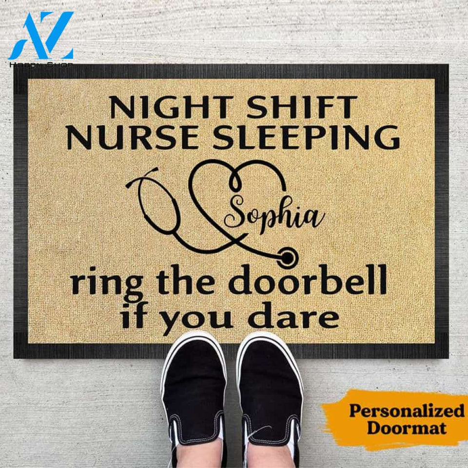 Personalized Night shift nurse doormat, nursing doormat, gifts for nurses, gifts for her, funny gifts, trauma nurse, nurses