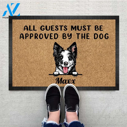 Gosszy - Personalized No Need To Knock We Know You're Here, all guest must be approved by the dog, Dog mat custom, Pawprints Doormat, dog doormat, dog gift, dog mat, custom dog - Dog mat custom