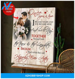 Personalized Once Upon A Time Wedding Photo Wall Art Canvas