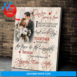 Personalized Once Upon A Time Wedding Photo Wall Art Canvas