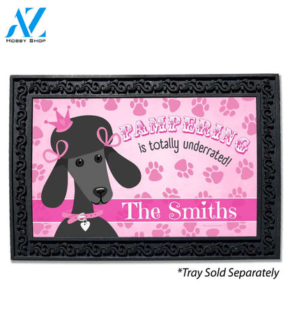 Personalized Pampered Poodle Doormat - 18" x 30"