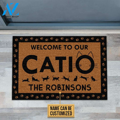 Personalized Patio Cat Welcome To Our Catio Custom Doormat