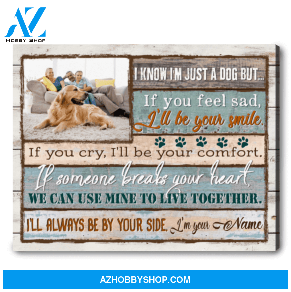 Personalized Pet Art Canvas Gift For Dog Lover Rustic Wood Wall Art Decor Ohcanvas