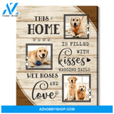 Personalized Pet Gifts This Home Is Filled With Kisses Pet Photo Collage Canvas Print Ohcanvas