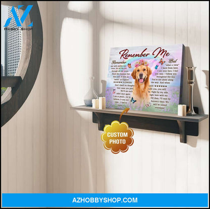 Personalized Pet Photo Remember Me Canvas Wall Art Decor
