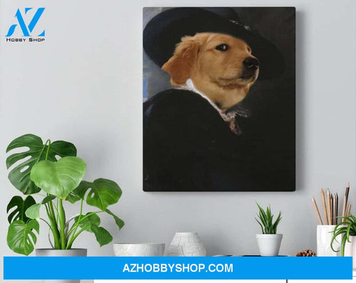 Personalized Pet, Renaissance Pet Portrait Canvas And Poster, Wall Decor Visual Art