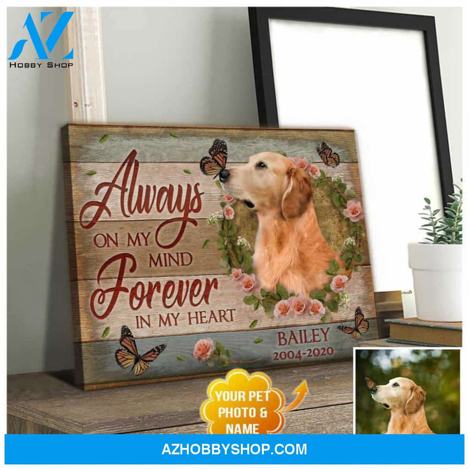 Personalized Photo Always On My Mind Canvas Wall Art Decor