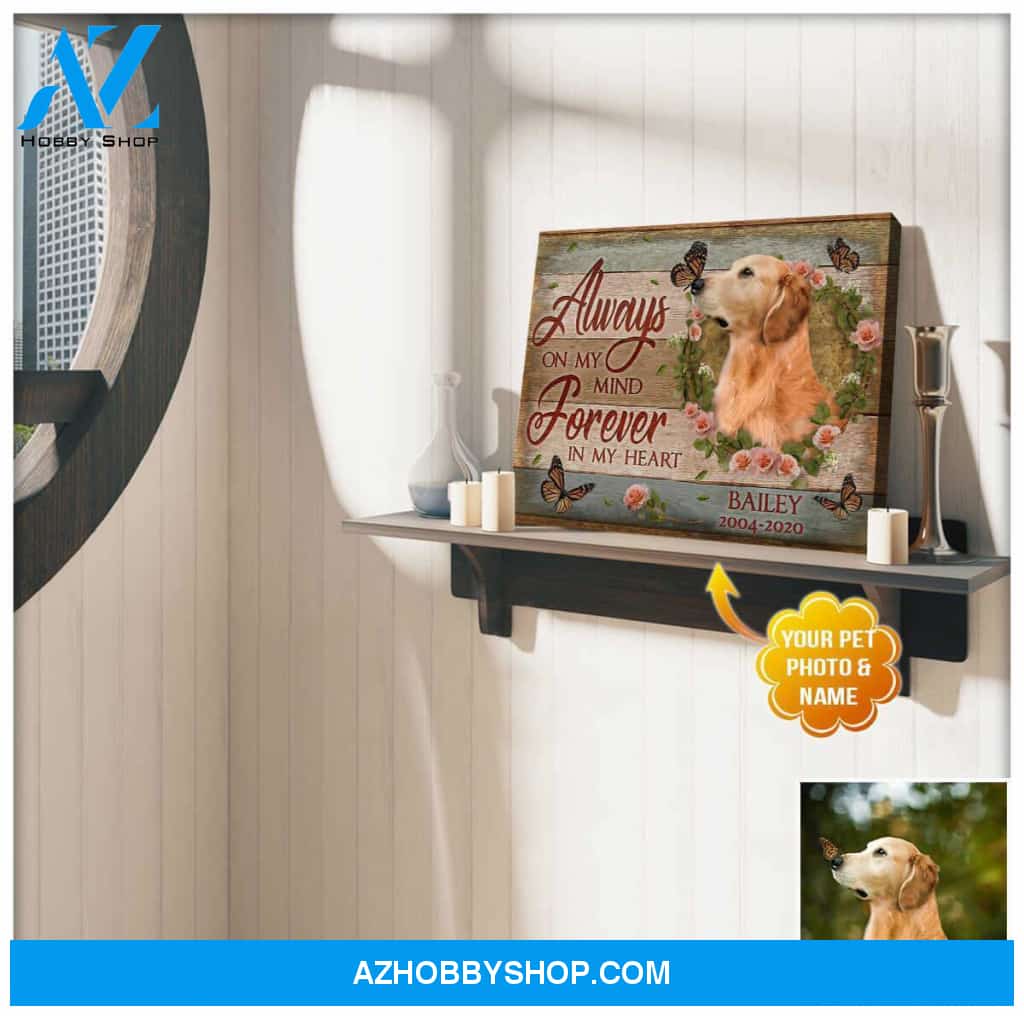 Personalized Photo Always On My Mind Canvas Wall Art Decor