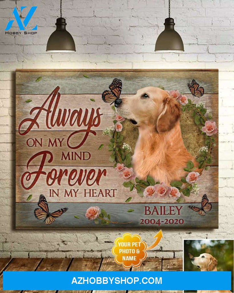 Personalized Photo Always On My Mind Canvas Wall Art Decor