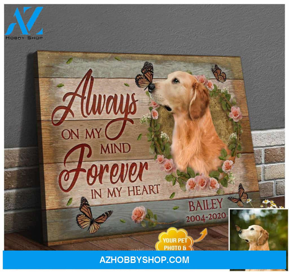 Personalized Photo Always On My Mind Canvas Wall Art Decor
