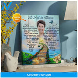 Personalized Photo As I Sit In Heaven Butterfly Canvas Wall Art Decor