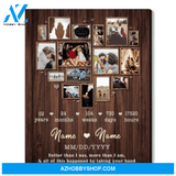 Personalized Photo Collage Canvas 2nd Wedding Anniversary For Wife