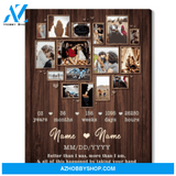 Personalized Photo Collage Canvas 3rd Wedding Anniversary Gift For Wife