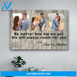 Personalized Photo Dad And Family Canvas Print Wall Art - Matte Canvas - Father's Day Gift