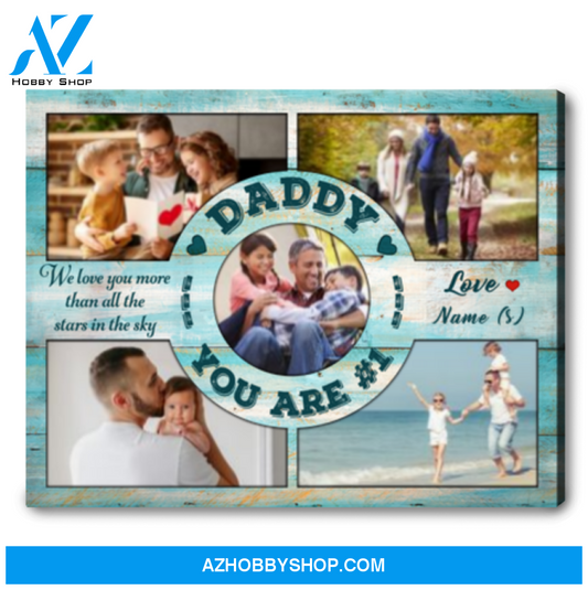 Personalized Photo Dad Canvas Gift For Father's Day