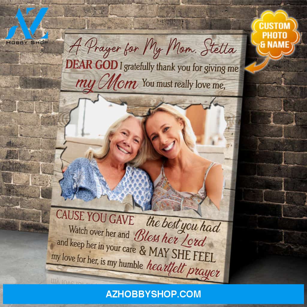 Personalized Photo Gift for Mom A Prayer For My Mom Wall Art Decor Ohcanvas