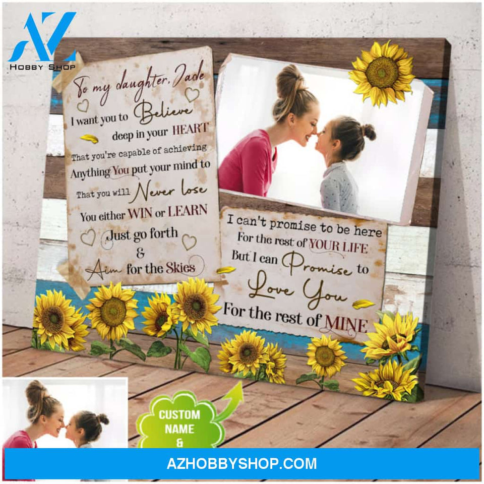 Personalized Photo Gifts for Daughter From Mom I Want You To Believe Canvas Print