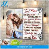 Personalized Photo Gifts for Her To My Loving Mom Canvas Wall Art Decor Ohcanvas