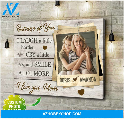 Personalized Photo Gifts for Mom Birthday Canvas Wall Art Decor Ohcanvas